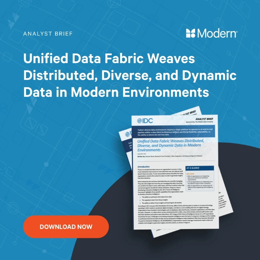 Modern Unified Data Fabric creative design